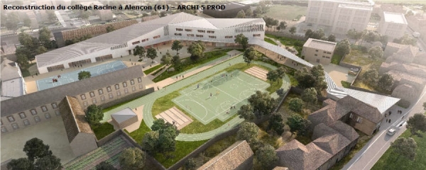 Reconstruction du collège Racine à Alençon (61) - Orne Habitat - Archi 5 Prod